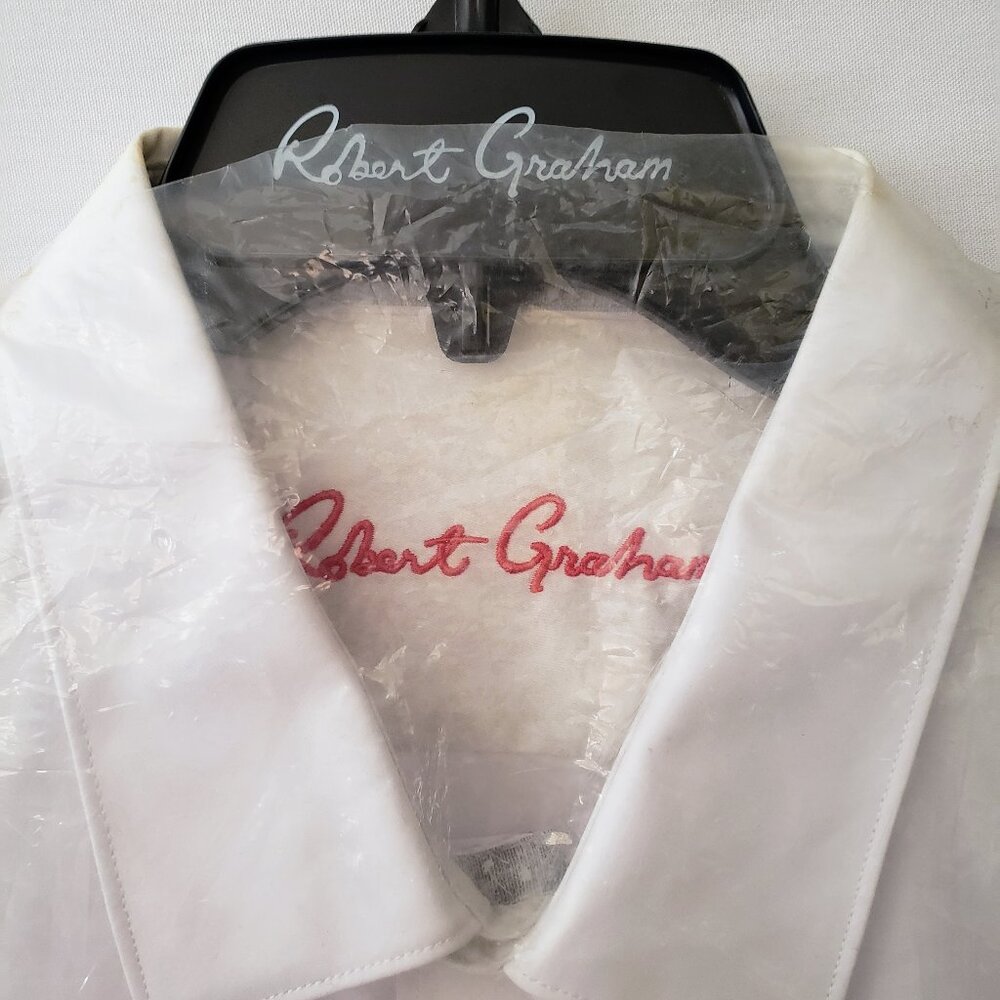 Robert Graham, NWT "Groves" #RS171045, White, Size 2XL, Long Sleeve,